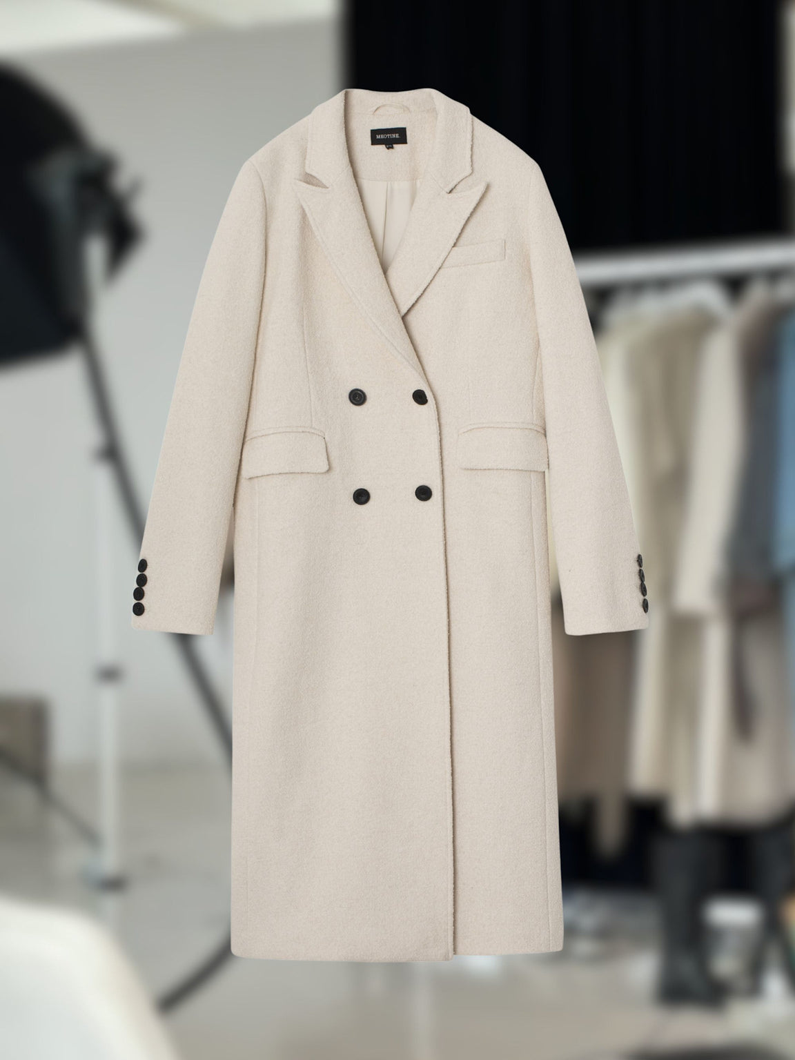 MILEY BOUCLE COAT - CRÈME