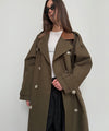MIRA CANVAS COAT - ARMY