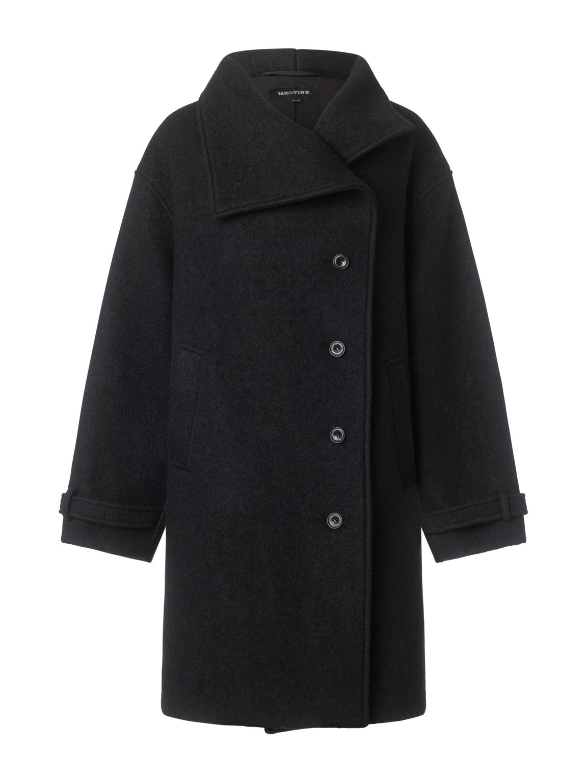 NOLA WOOL COAT - BLACK