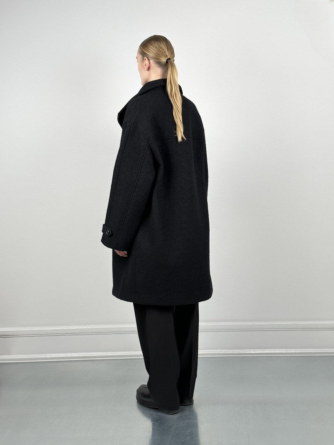 NOLA WOOL COAT - BLACK