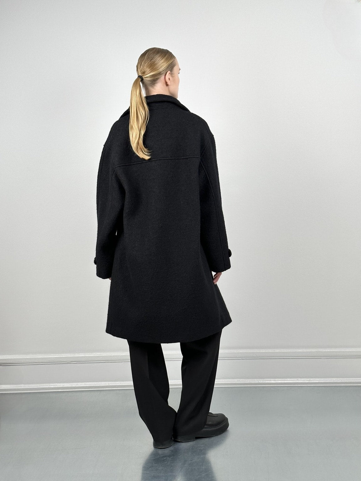 NOLA WOOL COAT - BLACK