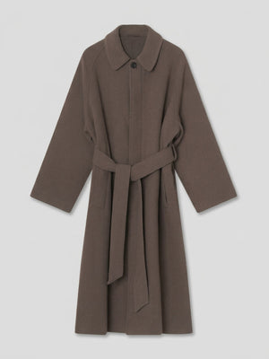 JOEL BOUCLE COAT - GREY/BROWN