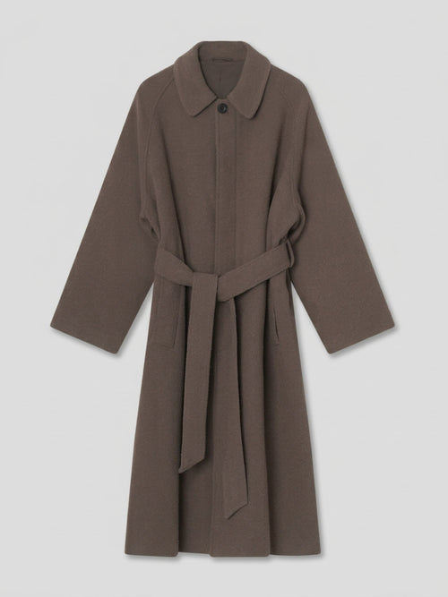 JOEL BOUCLE COAT - GREY/BROWN
