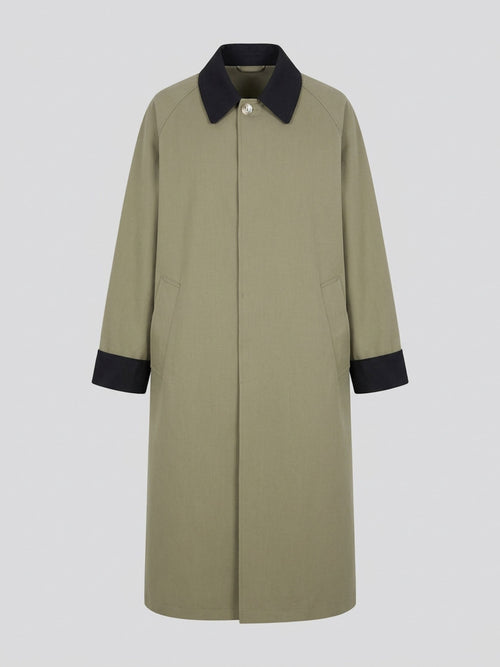 JOEL CANVAS COAT - ARMY/BLACK