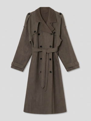 JOHN COAT CHECKED - BEIGE