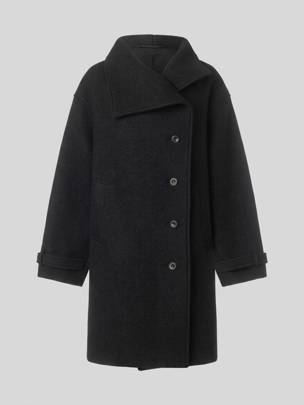 NOLA WOOL COAT - BLACK
