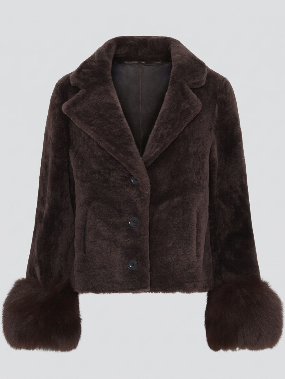 DAGMAR LAMB JACKET - BROWN