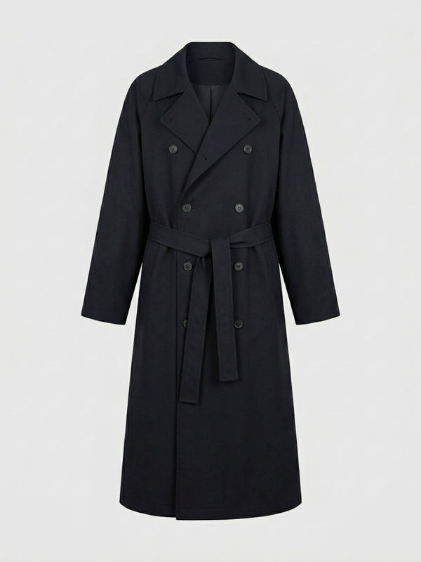 KIRA LINEN COAT - BLACK