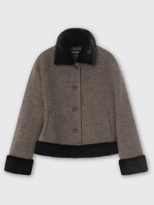 EDEN JACKET - BROWN/BLACK