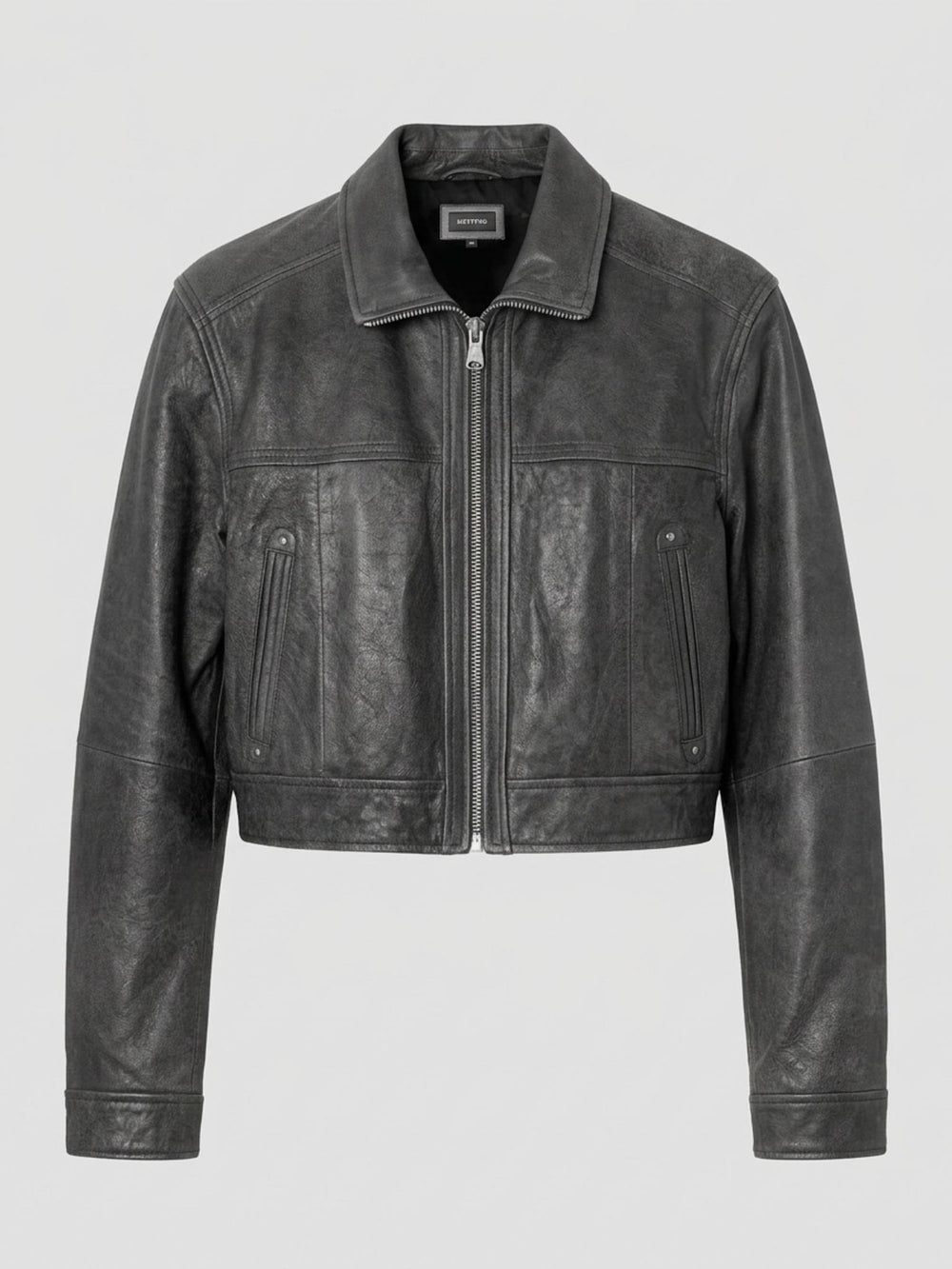 LYLE LEATHER JACKET - BLACK