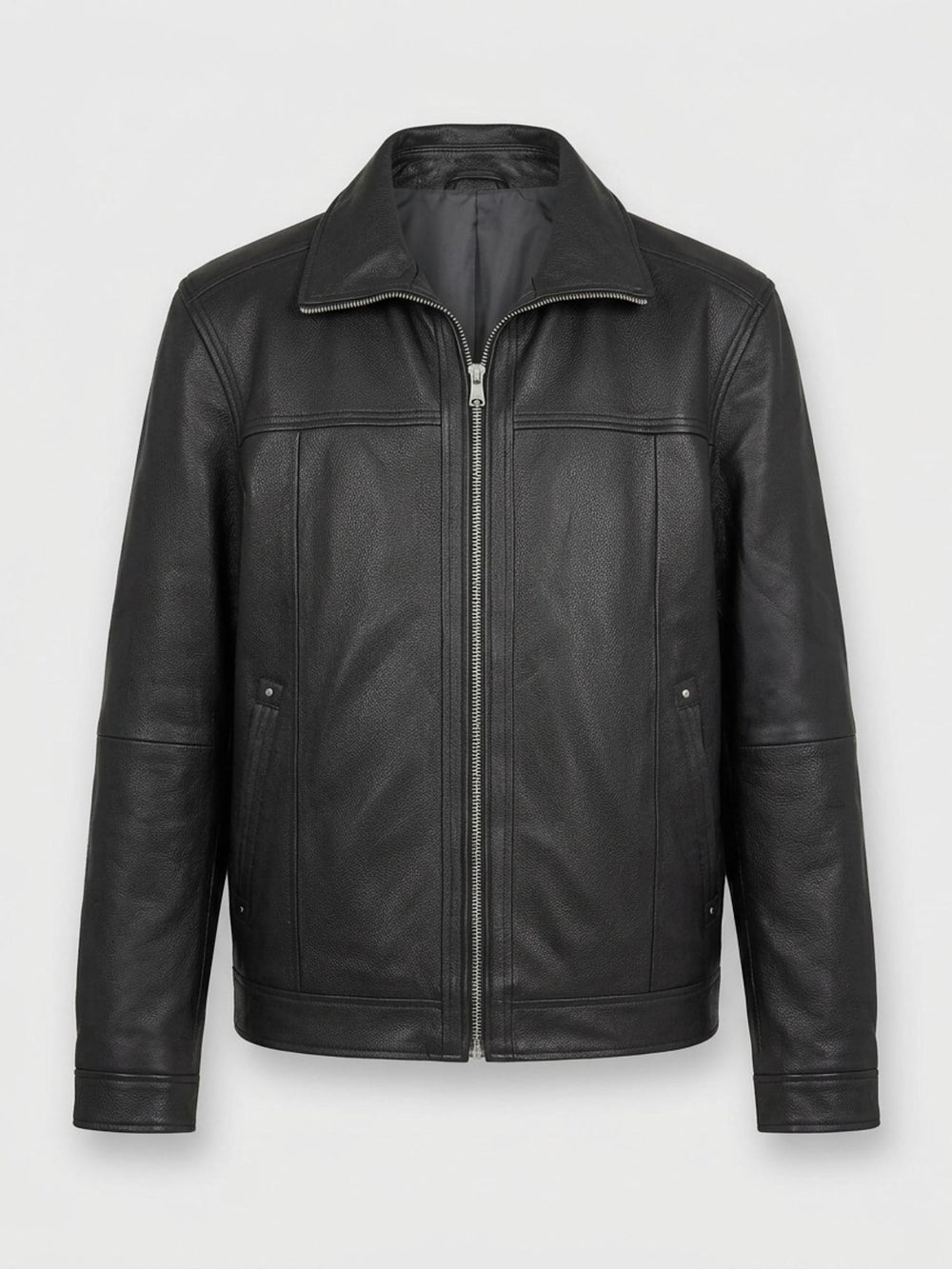 KARO LEATHER JACKET - BLACK