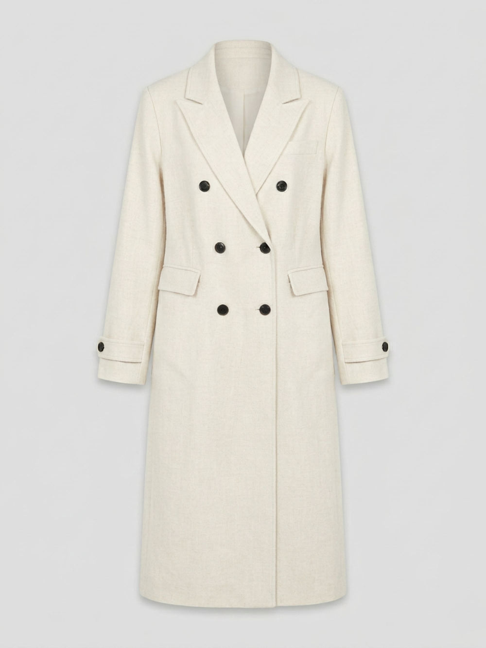 HARVEY LINEN COAT - CREME