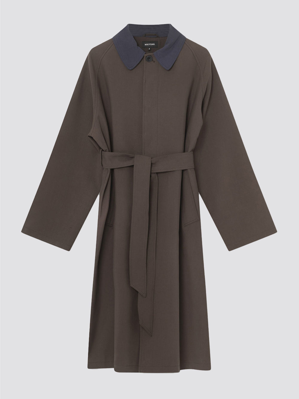 JOEL CANVAS COAT - BROWN/NAVY