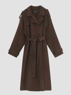 JOHN WOOL COAT - BROWN