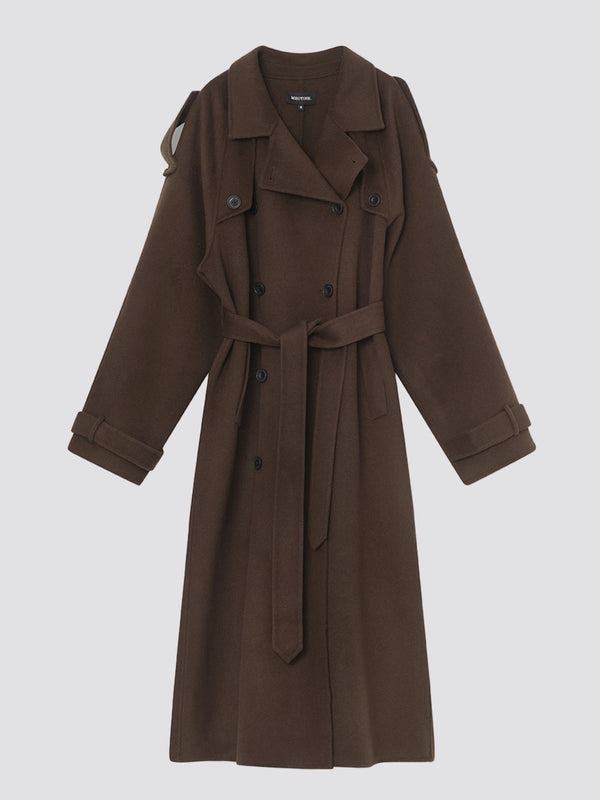 JOHN WOOL COAT - BROWN