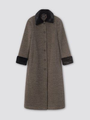 EDEN COAT - BROWN/BLACK
