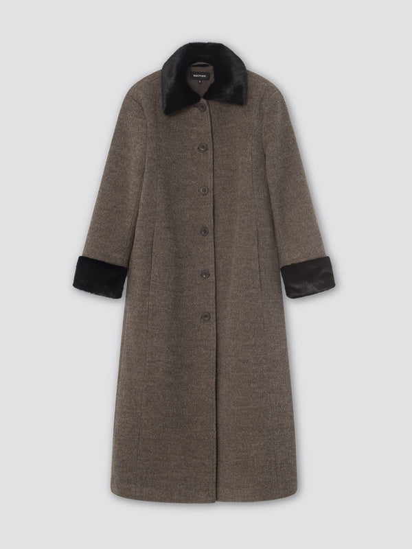 EDEN COAT - BROWN/BLACK