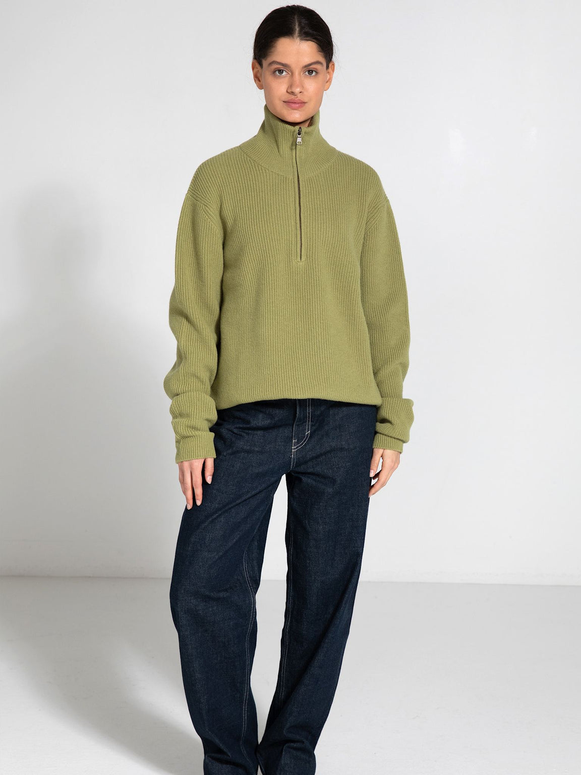 UMA ZIP KNIT - GREEN