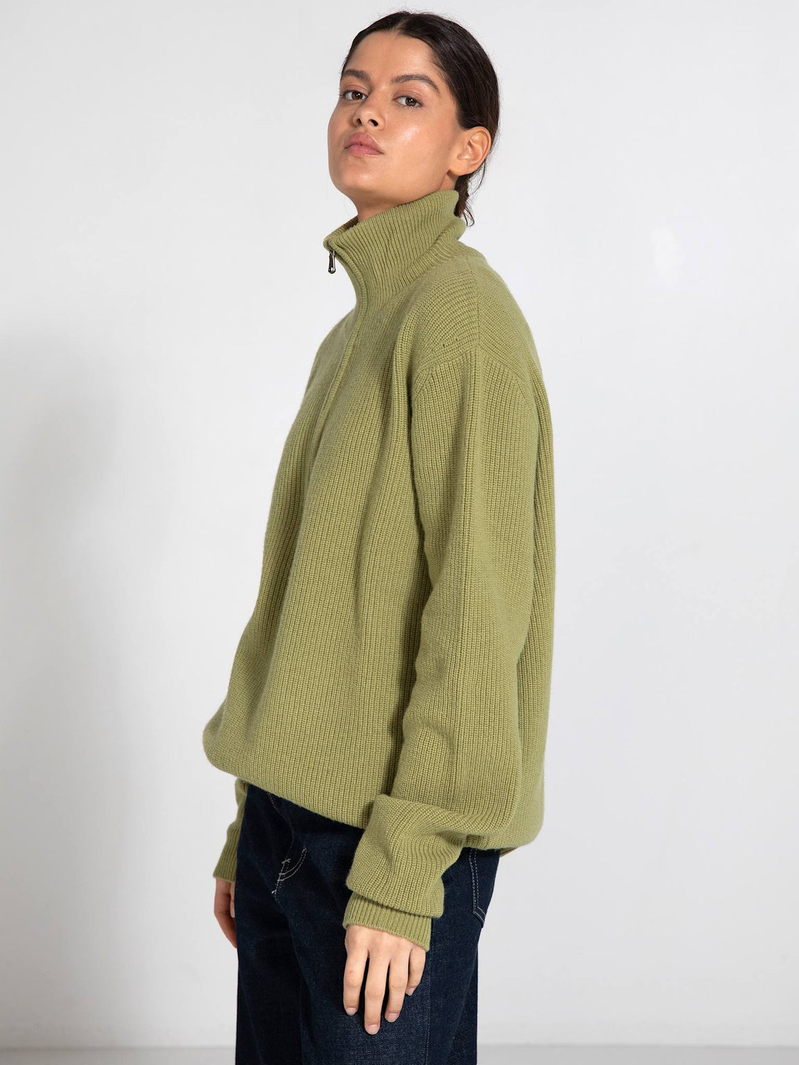 UMA ZIP KNIT - GREEN