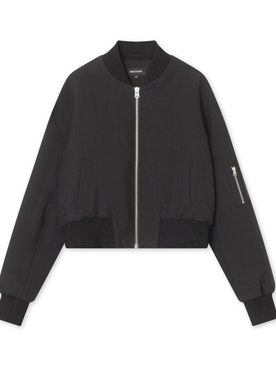 KIAN CANVAS BOMBER JACKET - BLACK