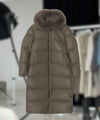 ALVA PUFFER COAT - GREY/BROWN