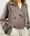 BETTY CANVAS JACKET- GREY BROWN