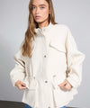 KAIA BOUCLE JACKET - CREME