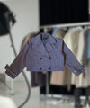 BETTY CANVAS JACKET- GREY BROWN