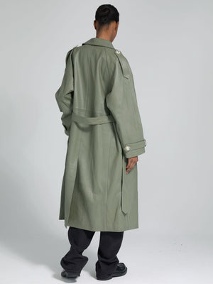 BOBBY LEATHER COAT- GREEN