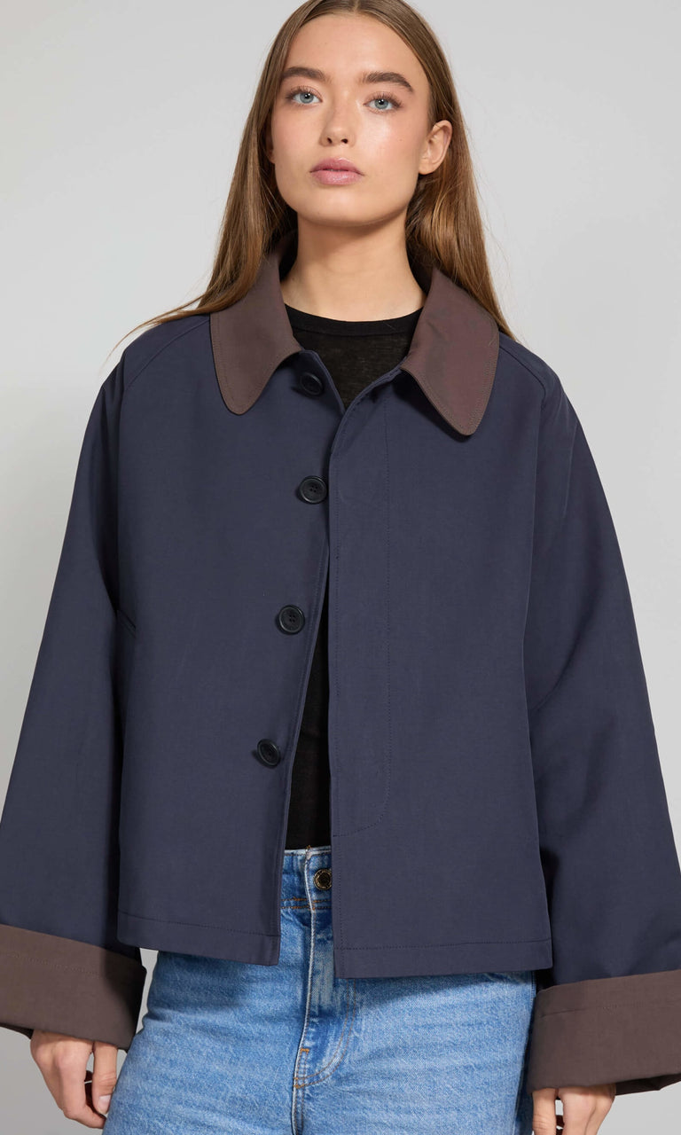 JOEL CANVAS JACKET - NAVY