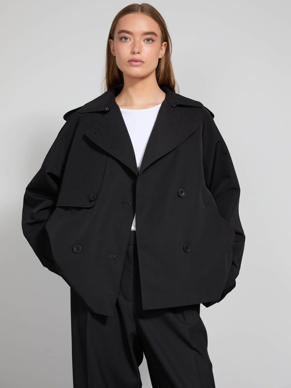 CAROLINE TRENCH JACKET - BLACK