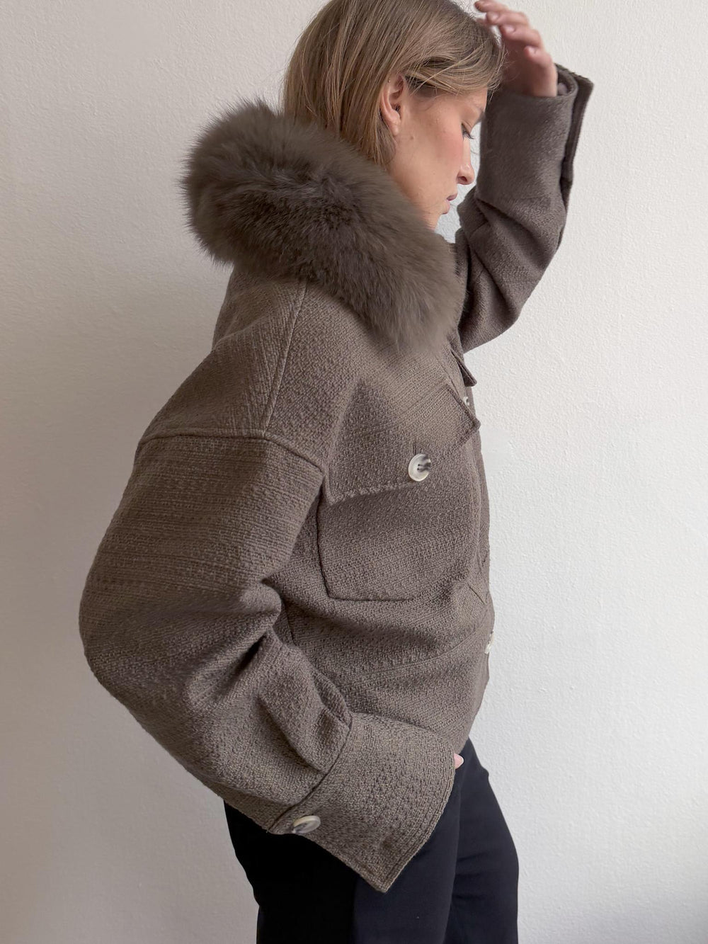 CHARLIE TWEED JACKET - ARMY