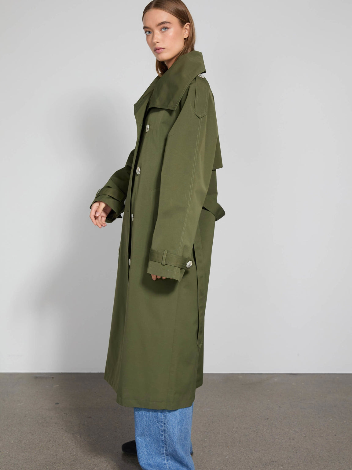 BELLO NYLON COAT - ARMY