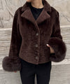 DAGMAR LAMB JACKET - BROWN