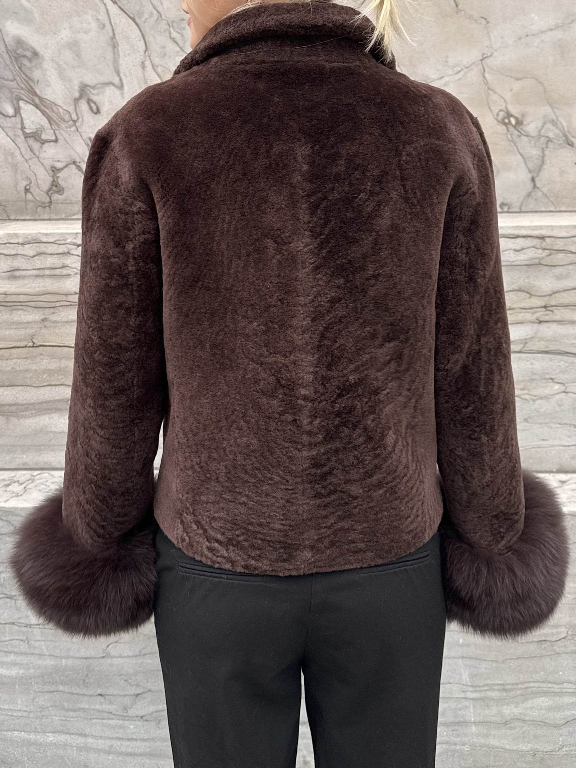 DAGMAR LAMB JACKET - BROWN