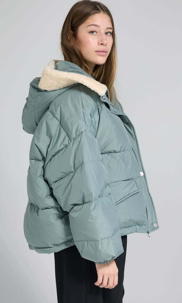 EVA DOWN JACKET - GREY/GREEN