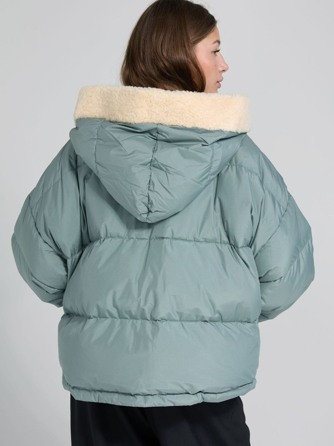 EVA DOWN JACKET - GREY/GREEN