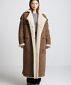 GRACE COAT - BROWN / CREME