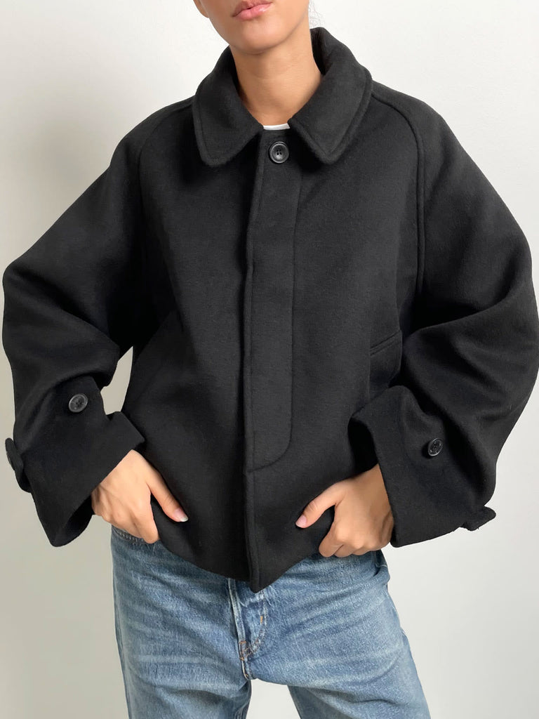 GIA WOOL JACKET - BLACK