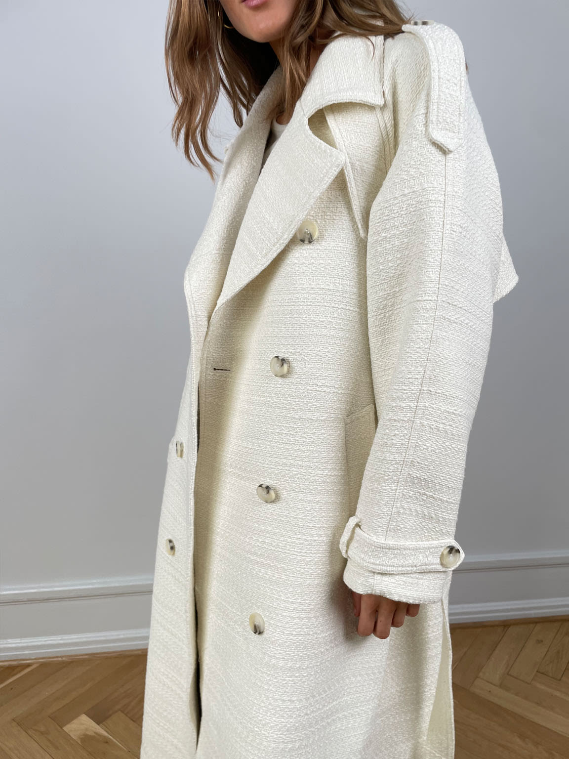 BOBBY TWEED COAT - CREME