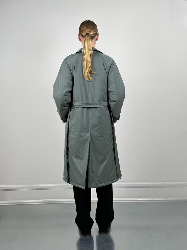 BOBBY CANVAS TRENCH COAT - GREEN