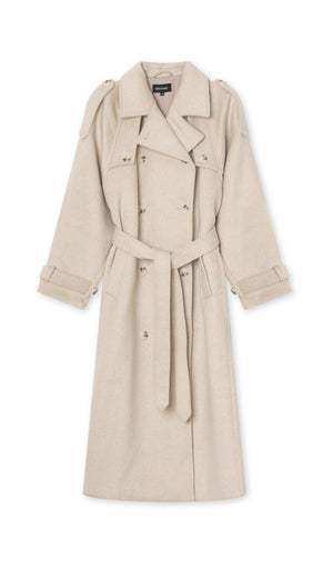 Elegant trenchcoat fra MEOTINE, perfekt for dame som ønsker stil og komfort. Kvalitetsmateriale og tidløs design.
