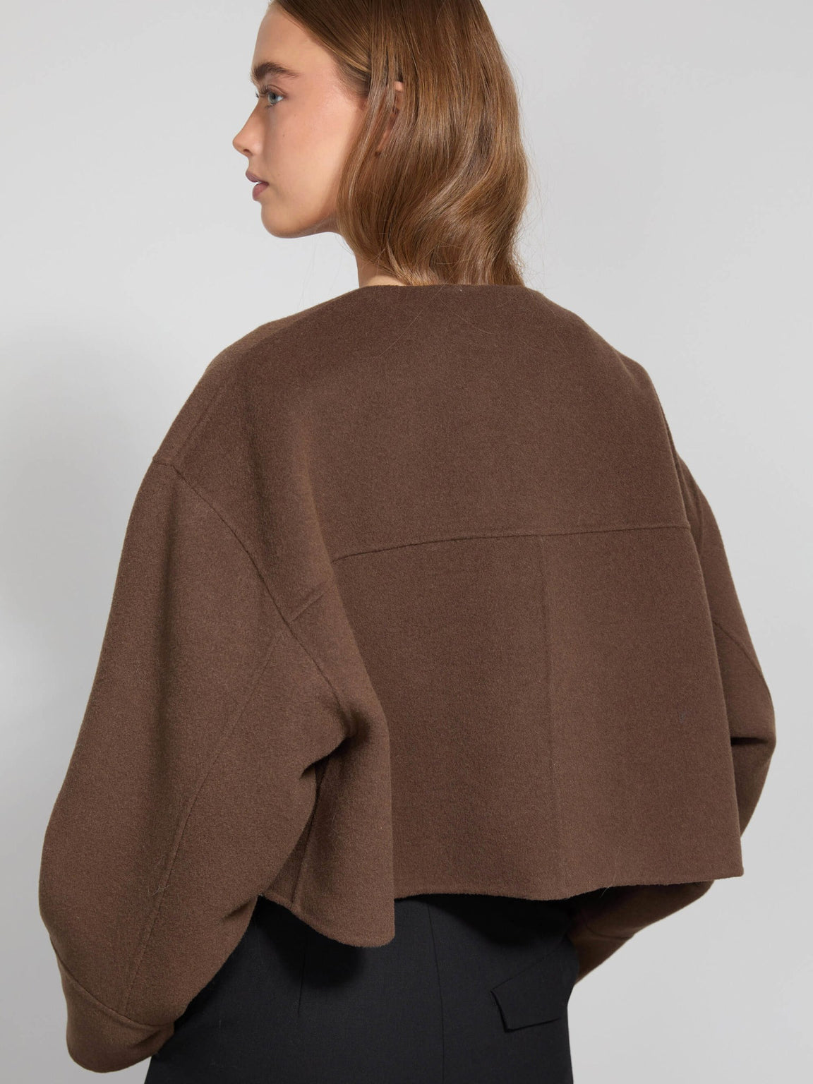 KARLA WOOL JACKET - BROWN