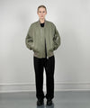 BIANCA LEATHER BOMBER  - GREEN