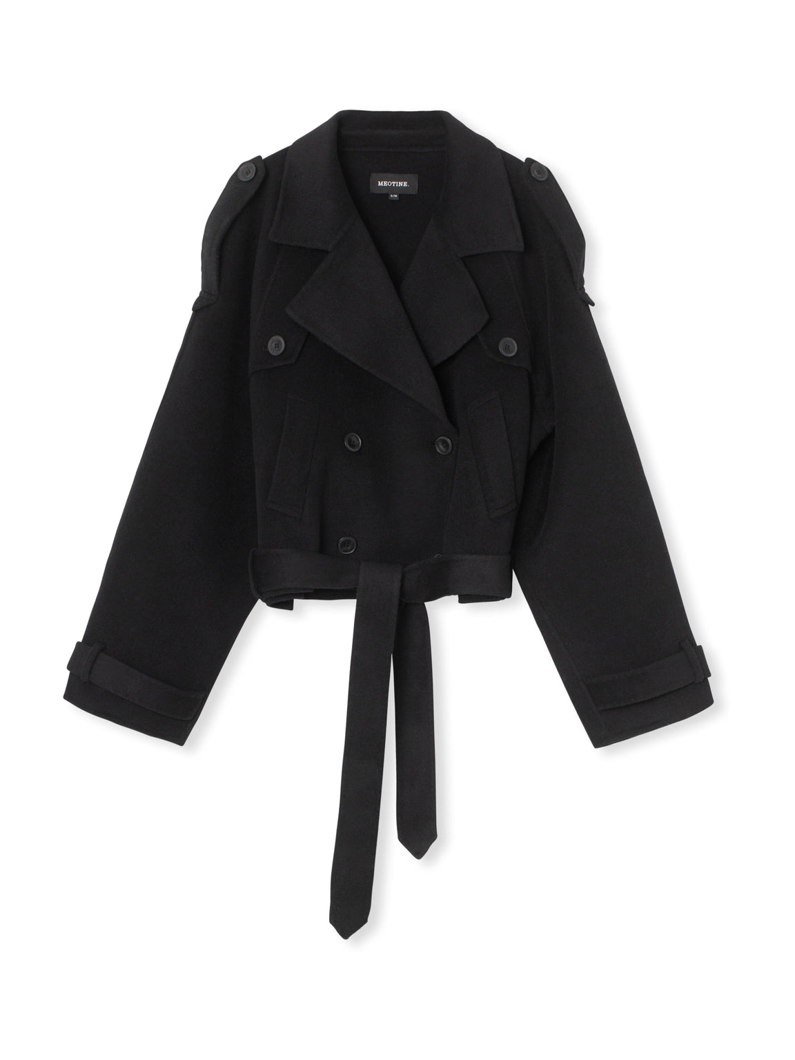 JOHN TRENCH JACKET - WOOL - BLACK