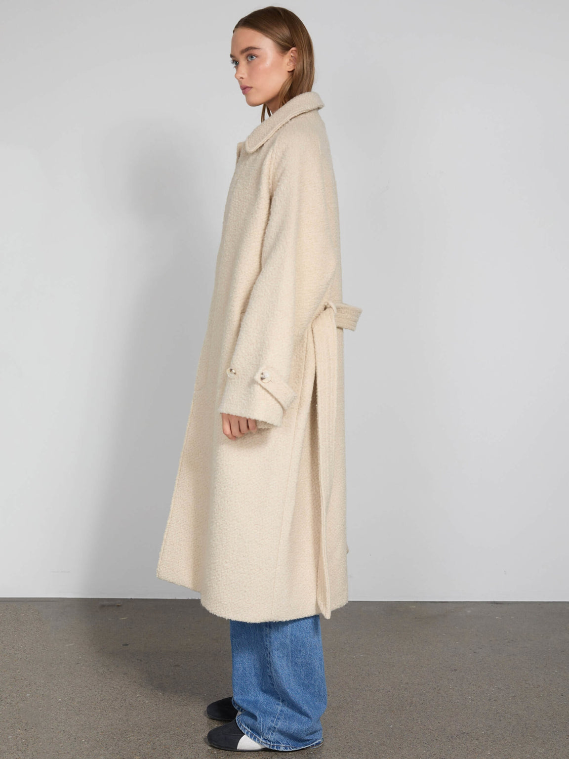 GIA BOUCLE COAT - CREME