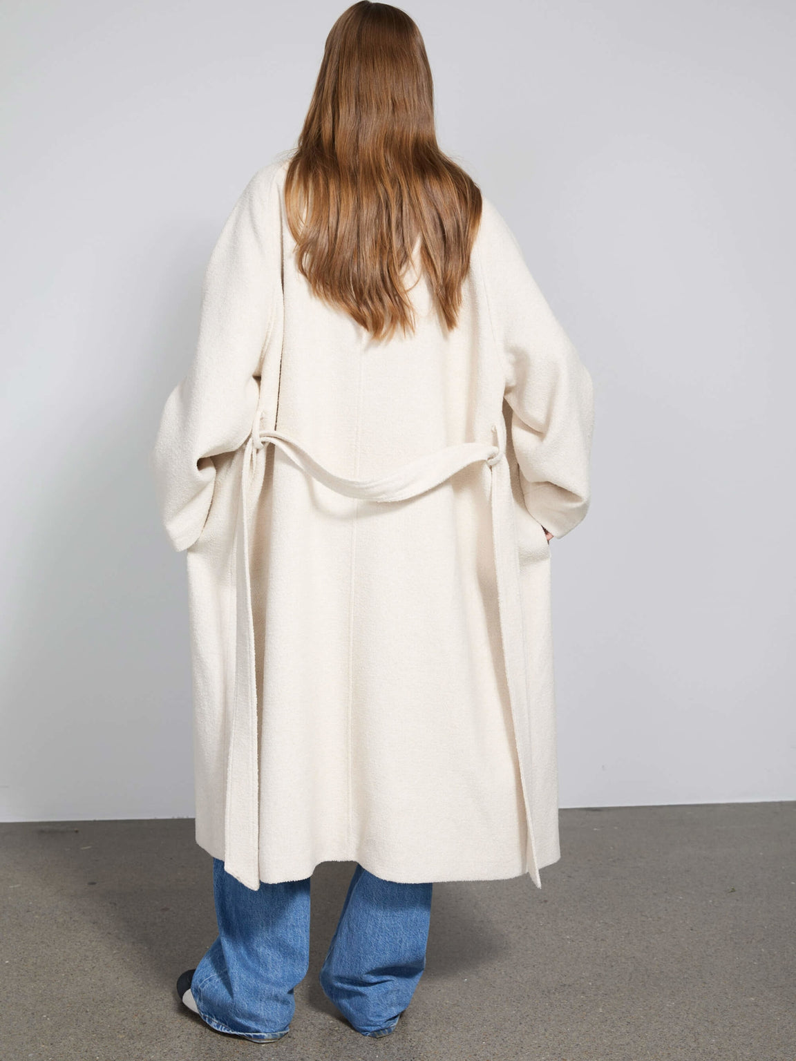 JOEL BOUCLE COAT - CREME