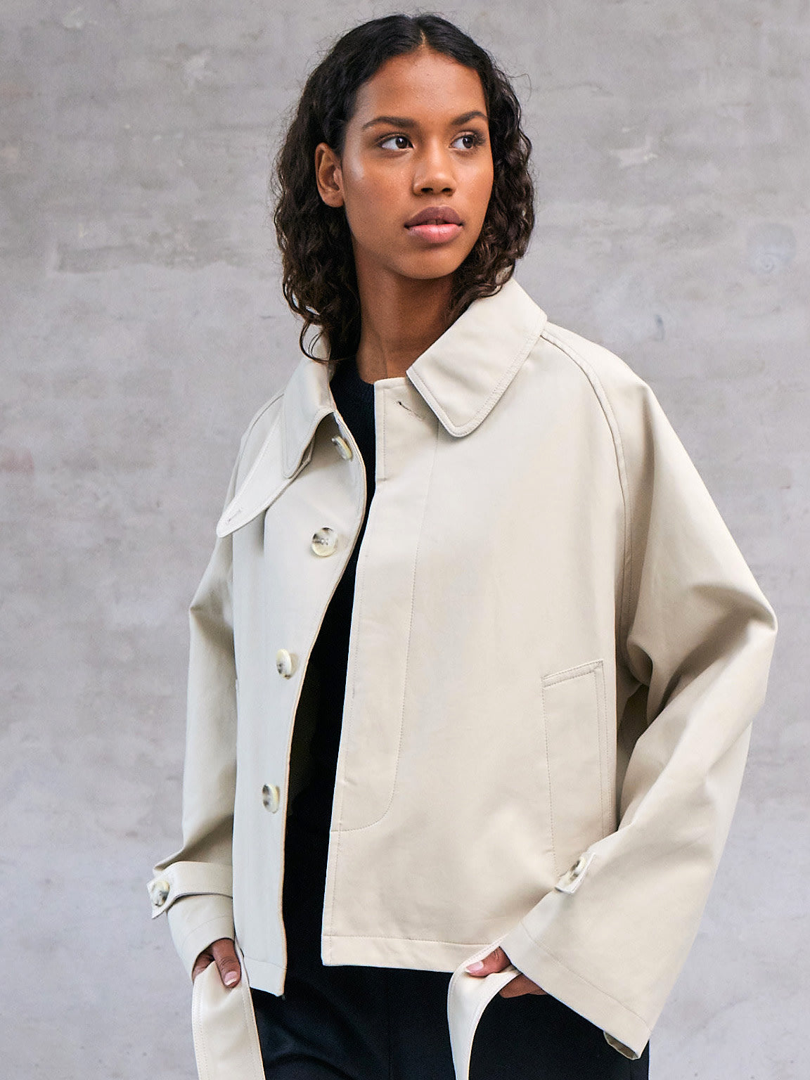 JOLENE CANVAS JACKET - CRÈME