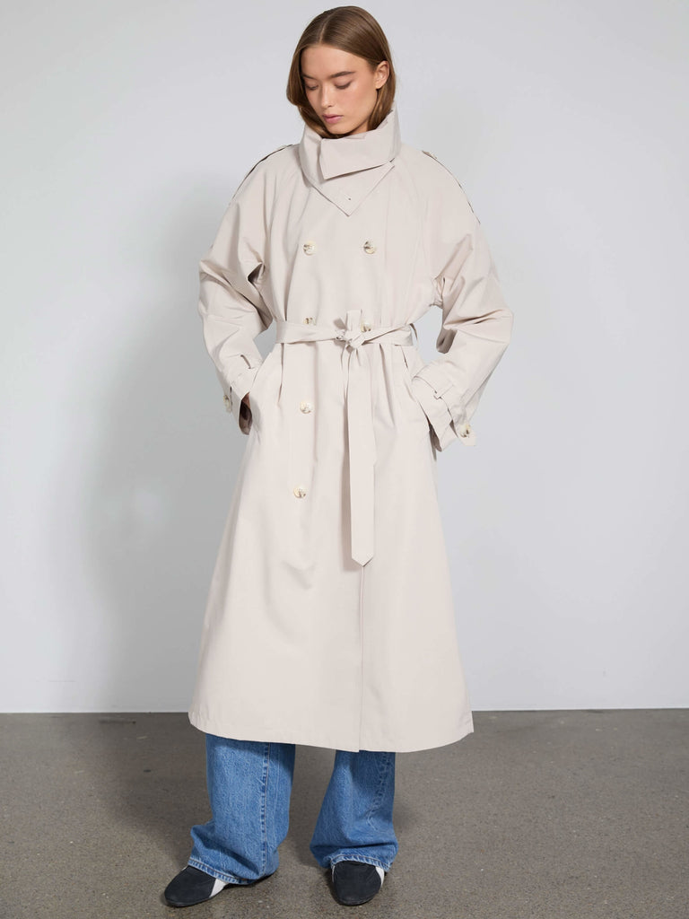 BELLO NYLON COAT - BEIGE