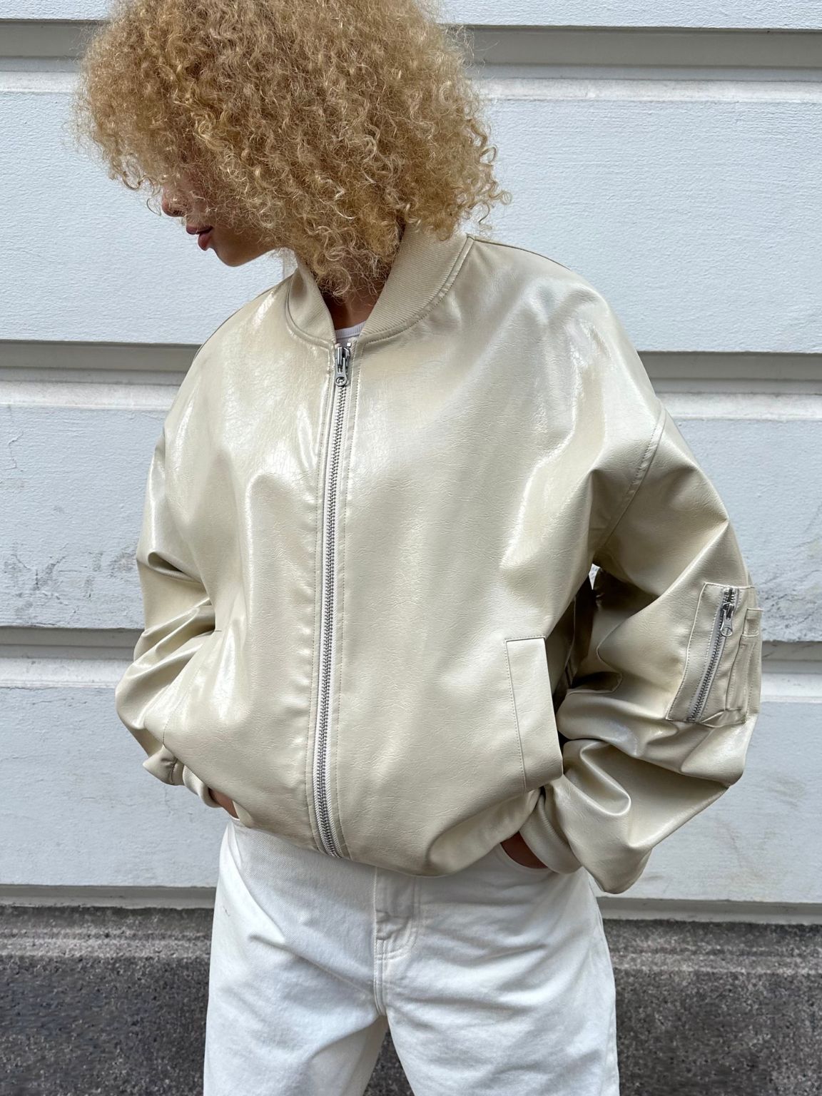 BIANCA VEGAN JACKET - CREME